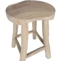 Produktbild: Buri - Rustikaler Teakholz Hocker Sitzhocker Holzhocker Blumenhocker Beistelltisch Deko