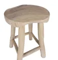 Produktbild: BURI Sitzhocker Rustikaler Teakholz Hocker Sitzhocker Holzhocker Blumenhocker