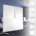 Produktbild: HEXIM 3D Wandpaneele, PVC Kunststoff weiß - Quadrat Design Paneele 50x50cm Wandverkleidung (5QM HD132) Verblender Wohnzimmer modern