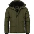 Produktbild: Alessandro Salvarini Herren Winterjacke AS-326 mit Teddyfell & abnehmbarer Kapuze