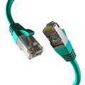 Produktbild: EFB-Elektronik - CAT. 8 Netzwerkkabel bis zu 40 Gbit - 10 m LAN Kabel Ethernet Kabel Patchkabel mit Knickschutz - PoE Übertragung von Daten und Strom - RJ45 Anschluss, S/FTP PIMF Schirmung - Grün
