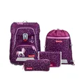 Produktbild: Step by Step Schulranzen-Set FIT „Pretty Unicorn Nuala“ 5-teilig, rosa, Einhorn-Design, ergonomischer Tornister mit Reflektoren, höhenverstellbar mit Hüftgurt für Mädchen ab der 1. Klasse, 19L