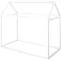 Produktbild: roba Nachhaltiges Montessori Hausbett 70 x 140 cm - Kinderbett ausem Massivholz - Weiß - Weiß