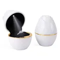 Produktbild: Rolin Roly Ring Box mit LED Licht Rose Weiß Ring Schachtel Jewelry Geschenkbox für Ring Schmuckschatullen Vorschlagen Ringkasten Hochzeit Verlobungsring (White)