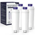 Produktbild: iRhodesy Wasserfilter Kompatibel mit Delonghi DLSC002, Wasserfilter Ersatzfilter Water Filter Kompatibel mit DeLonghi Kaffeemaschinen ECAM, ETAM, ESAM, BCO, EC. (4er Pack)
