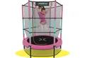 Produktbild: Kinetic Sports Gartentrampolin JUMPER 140, Ø 140 cm, Gummiseil Fun Jumper mit Sicherheitsnetz, Schutzpolster