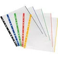 Produktbild: Herlitz Broschürenhülle, DIN A4, glasklar, farbiger Aussenrand 0,070 mm, aus PP-Folie (A4, 50 x) (10914422)