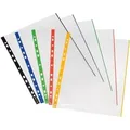 Produktbild: herlitz Prospekthüllen A4 glasklar farbiger Rand VE=50 Stück sortiert