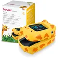 Produktbild: Beurer PO 13 Kids, Finger-Pulsoximeter für Kinder, sekundenschnelle Messung des Pulses und der Sauerstoffsättigung, kleines Format, automatische Display-Ausrichtung, mit Gürteltasche