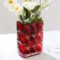 Produktbild: 20cm Kristallglas Vase Verdickte klare Glas Blumenvase große große quadratisc...