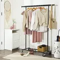 Produktbild: SONGMICS Kleiderständer Garderobenständer auf Rollen bis 90 kg belastbar schwarz