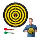 Produktbild: Dartspiel Dartscheibe klein 22,5 cm Zielschießen doppelseitige Rückwand für E...