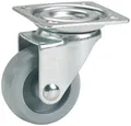 Produktbild: Dörner + Helmer Möbel-Lenkrolle, 45mm x 17mm, Kunststoffrad, 40kg Tragkraft, 42mm x 42mm Platte, ohne Bremse