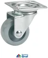 Produktbild: Dörner + Helmer Möbel-Lenkrolle Ø45mm Kunststoffrad, Stahlblech verzinkt #830725