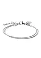Produktbild: Purelei® Two Layers Damen Armband – verstellbares, wasserfestes Armband mit doppellagigem Schlangenketten-Design für einen stilvollen Layering-Look (Silver)