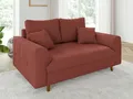 Produktbild: S-Style Möbel 2-Sitzer Sofa Zara mit Holzfüßen im skandinavischen Stil aus Cord-Stoff, mit Wellenfederung