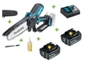 Produktbild: Makita DUC150Z Akku-Astsäge 18V Kettensäge 15cm Set + 2x Akku 5Ah und Ladegerät