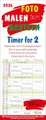 Produktbild: Foto-Malen-Basteln Timer for 2 2026: Familienplaner mit 3 Spalten als Bastelkalender zum Selbstgestalten. Familienkalender mit festem Bastelpapier. 19 x 50 cm