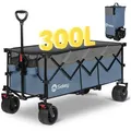 Produktbild: Sekey Bollerwagen XXXL FW45, faltbar, 200kg Traglast, 123 x 57 x 97cm (L/B/H), blau/grau