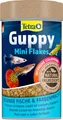 Produktbild: Tetra Guppy Mini Flakes - Fischfutter für alle Guppys, feines Flockenfutter für eine ausgewogene und nährstoffreiche Ernährung, 100 ml Dose