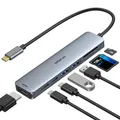 Produktbild: MOKiN USB C Hub Type C Adapter 6 in 1 USB-C Hub mit HDMI 4K@30Hz, 2*USB 3.0 Ports/1*USB 2.0 Anschlüsse, SD/Micro Kartenleser, kompatibel für MacBook Pro，MacBook Air, XPS und mehr Typ-C-Geräte