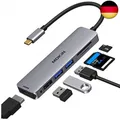 Produktbild: MOKiN USB C Hub Type C Adapter 6 in 1 USB-C Hub mit HDMI 4K@30Hz, 2*USB 3.0