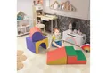 Produktbild: HOMCOM 4er-Set Bauklötze Bauspielzeug zum krabbeln, klettern Spielbausteine, (Riesenbausteine, 4 St., Bausteinset), für 1-3 Jahre alt Kinder Kunstleder