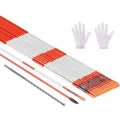 Produktbild: VEVOR Schneestangen, 20 Stück, 122 cm lang, 6,35 mm Durchmesser, Auffahrtstangen mit 30 cm Stahlbohrern, reflektierende Einfahrtsmarkierung, Fiberglasstangen für Parkplätze, Gehwege, Schneeräumen