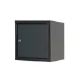 Produktbild: PROREGAL Schließfachwürfel Blocky mit Zylinderschloss + 2 Schlüssel | HxBxT 40x40x40cm | Anthrazit/Anthrazitgrau | Schließfachschrank Metallspind Wertfachschrank