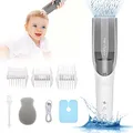 Produktbild: CARER SPARK Baby Haarschneider mit Vakuumfunktion, Leiser Akku-Trimmer für Kleinkinder Wasserdicht USB Wiederaufladbar Kinder Haarschneidemaschine mit 3 Führungskämmen Ideal für Babyhaarschnitte
