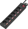 Produktbild: Renkforce 6fach Steckdosenleiste Mehrfachsteckdose Überspannungsschutz Schw271