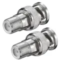 Produktbild: 2x F-Buchse BNC Stecker SAT TV Kabel Kupplung Adapter Verbinder koaxial Antennen