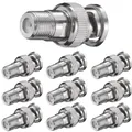 Produktbild: ✅F-Stecker 10 Stück Adapter F-Buchse | BNC-Stecker Satstecker F-Adapter