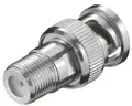 Produktbild: Goobay® F-Kupplung Buchse > BNC-Stecker SAT TV Adapter Koaxial Kabel