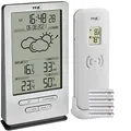 Produktbild: TFA Dostmann Funk Wetterstation Xena, 35.1162, mit Außensensor, Innen und Außentemperatur, mit Wettervorhersage, inkl Funkuhr, Luftfeuchte, zum Stellen/Hängen (silber mit Batterien)