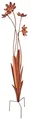 Produktbild: Kobolo Gartenstecker Wildflower | H: 100 cm | Naturrost | filigraner Metallstecker in Rostoptik | Stabiler Blumenstecker für Gartendeko, Beet, Balkon, Terrasse oder dekorative Pflanzendekoration