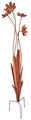 Produktbild: Dekostecker Gartenstecker Blumen WILDFLOWER  - Rankhilfe - Naturrost braun
