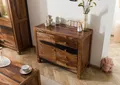 Produktbild: MASSIVMOEBEL24 Kommode Sheesham 100x45x80 dunkelbraun lackiert ANCONA #215