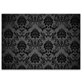 Produktbild: 100er Set Tischunterlagen Black Ornament I DIN A3 eckig I Platzset aus Papier in schwarz I edel stilvoll modern I 90g/qm Offset-Papier I Einweg Tischsets I dv008
