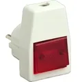 Produktbild: Unitec Winkel-Schutzkontakt-Stecker mit Kontrollschalter weiß - Weiß