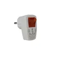 Produktbild: Unitec Winkel-Schutzkontakt-Stecker mit Kontrollschalter weiß