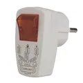 Produktbild: UNITEC Winkel-Schutzkontakt-Stecker Standard, weiß, PVC, beleuchteter