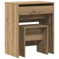 Produktbild: vidaXL Schminktisch Eiche handwerklich 60 x 40 x 75 cm Holzwerkstoff, Moderne Schminkecke, platzsparender Tisch, schicker Organizer, stilvoller Kommode für Dein gemütliches Zuhause