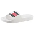 Produktbild: Tommy Jeans TOMMY JEANS POOL SLIDE ESS Badepantolette, Sommerschuh, Poolslides, Schlappen, mit plakativer Logoflag beige 42 EU
