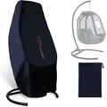 Produktbild: CCLIFE Hängesessel Abdeckung 190x145cm Schutzhülle für Hängesessel Winddicht UV Beständiges Schutzhülle Hängesessel mit Gestell 210D Oxford - Schwarz