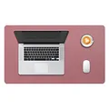 Produktbild: DOBAOJIA Große Schreibtischunterlage, Schreibtischmatte, Desk Pad, Schreibtischschutz, Schreibblock, für Laptop/Tastatur/Maus, PU Leder Wasserdicht + Wildleder rutschfest 60 x 35cm (Dunkelpink)