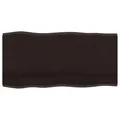 Produktbild: vidaXL Tischplatte, Holzplatte für Tisch Esstisch Couchtisch, Massivholzplatte Handgefertigt mit Baumkante, Ersatztischplatte, Dunkelbraun 100x50x2cm Massivholz Eiche Behandelt