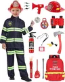 Produktbild: Kostüm Feuerwehrmann Die Feuer Kinder Jungs Uniform Karneval Zubehör
