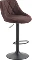 Produktbild: CLP Barhocker Lazio Stoff höhenverstellbar und 360 Grad drehbar,braun schwarz