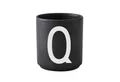 Produktbild: Design Letters Becher Porzellanbecher Schwarz Q, Porzellan